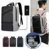 Men's Waterproof Backpack Casual Business Men Computer Backpack 15.6 Inch Laptop Bag Back Light Anti theft Travel Backpack Male