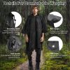 Unisex Hooded Rain Poncho With Pocket For Adult 3-in-1 Waterproof Poncho Raincoat With Hood Sleeve Brim Lightweight Portable Rain Poncho For Hiking Ca