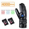 Electric Warm Heated Gloves 4000mA Battery Powered Heat Gloves Winter Sport Heated Gloves for Climbing Skiing Men Women Glove