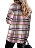 Womens Flannel Plaid Button Down Shirts Boyfriend Long Sleeve Oversized Blouses Tops