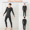 Men Thermal Underwear Set Long Johns Pants Long Sleeve Soft Underwear Kit Top Bottom Winter Sports Suits