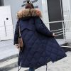 Women's Winter Warm Down Coat Faux Fur Hooded Parka Puffer Jacket Long Overcoat