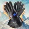 Electric Warm Heated Gloves 4000mA Battery Powered Heat Gloves Winter Sport Heated Gloves for Climbing Skiing Men Women Glove