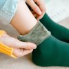 New Velvet Women Winter Warm Thicken Thermal Socks Soft Casual Solid Color Sock Wool Cashmere Home Snow Boots Floor Sock 1Pairs