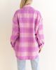 Women's Plaid Flannel Coat Woolen Thick Jacket