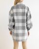 Women's Plaid Flannel Coat Woolen Thick Jacket