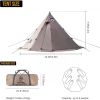 Hot Tent with Stove,4 Season,4-6 Person Tipi Tent, Family Tent for Camping Backpacking Hunting Fishing Waterproof WindProof Tent